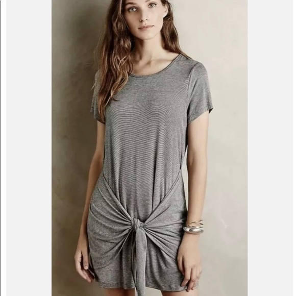 Anthropologie Dolan Left Coast Collection T-Shirt Tie Casual Dress sz Medium - Picture 1 of 15